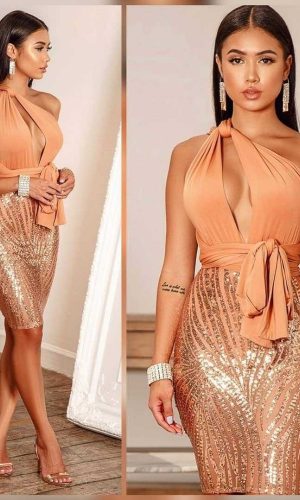 Sequins Bodycon Bandage Dress 1