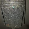 Chainmail Crystal Backless Mini Dress 5