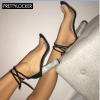 Crystal Heel Platform Lace Up Shoes 1