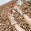 Flat Crystal Sandals 1