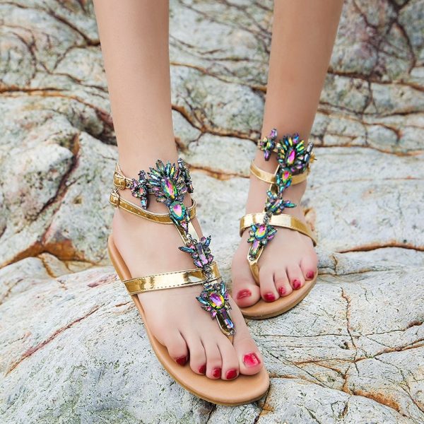 Flat Crystal Sandals 2