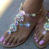 Flat Crystal Sandals