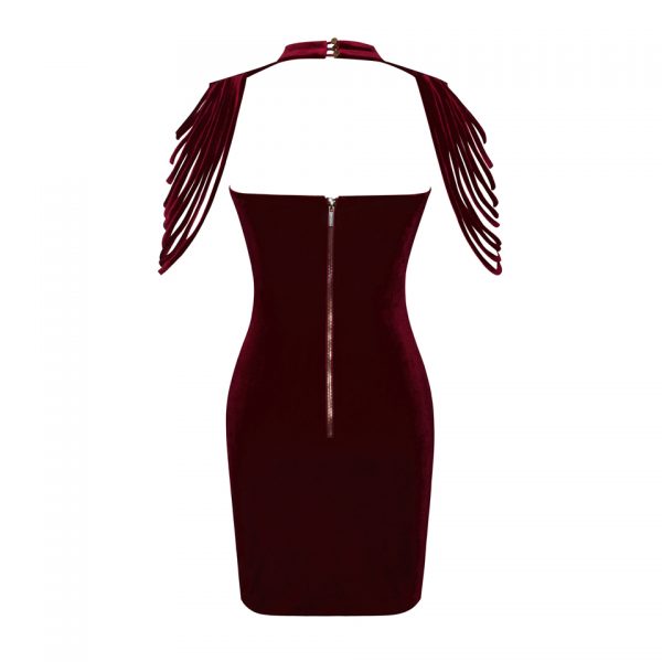 Sleeveless Dress Velvet Strapless Bodycon Mini Dress 6