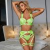 Four Piece Halter Bra with Bow & Seductive Brief Set 5