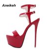 Strappy Platform Open Toe High Heels 3