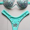 Silver Rhinestone Crystal Bikini 5