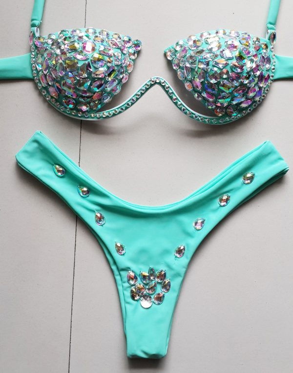 Silver Rhinestone Crystal Bikini 5