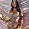 Mesh Panel Lace Lingerie Jumpsuit Bodysuit 2