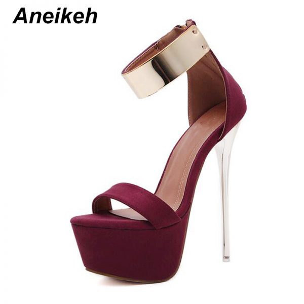 Ankle Strap Platform Stilletto High Heels  2