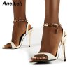 Metal Decoratio Peep Toe High Heel Shoes 3