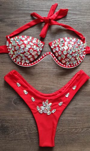 Silver Rhinestone Crystal Bikini 2