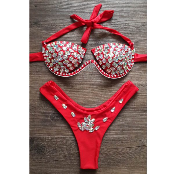 Silver Rhinestone Crystal Bikini 2