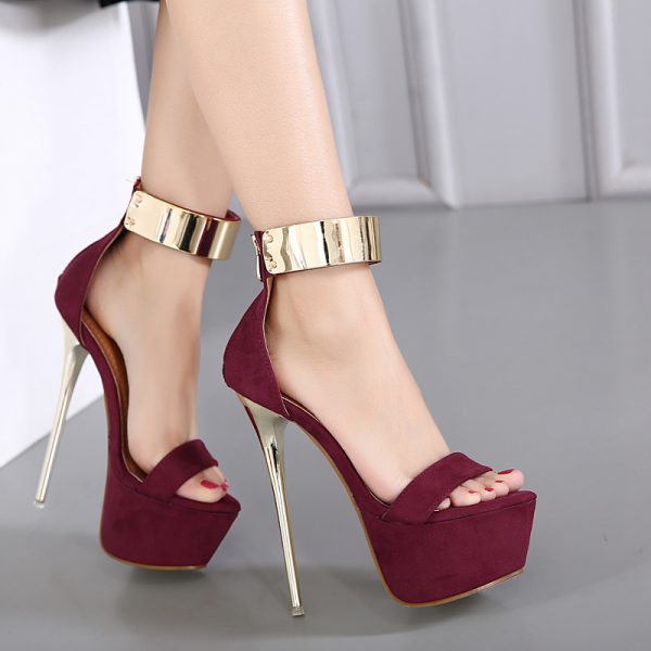 Ankle Strap Platform Stilletto High Heels  1