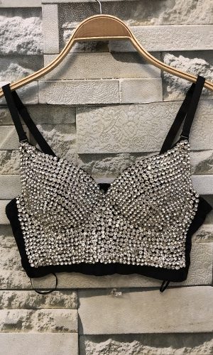 Rhinestone Bead Bustier Top 2