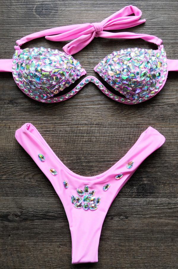 Silver Rhinestone Crystal Bikini 3