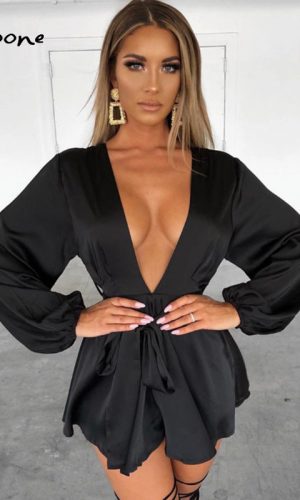 Tobinoone Sexy Sparkly Bodycon Dresses 2020 Women Backless Short Dress Summer Long Sleeve Nightclub Party Dresses Vestidos 1