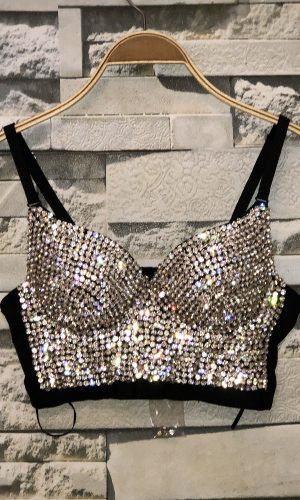 Rhinestone Bead Bustier Top 1