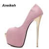 Stiletto Open Toe High Heel Platform Shoes 3