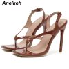 High-heeled Square Toe Sandals  3